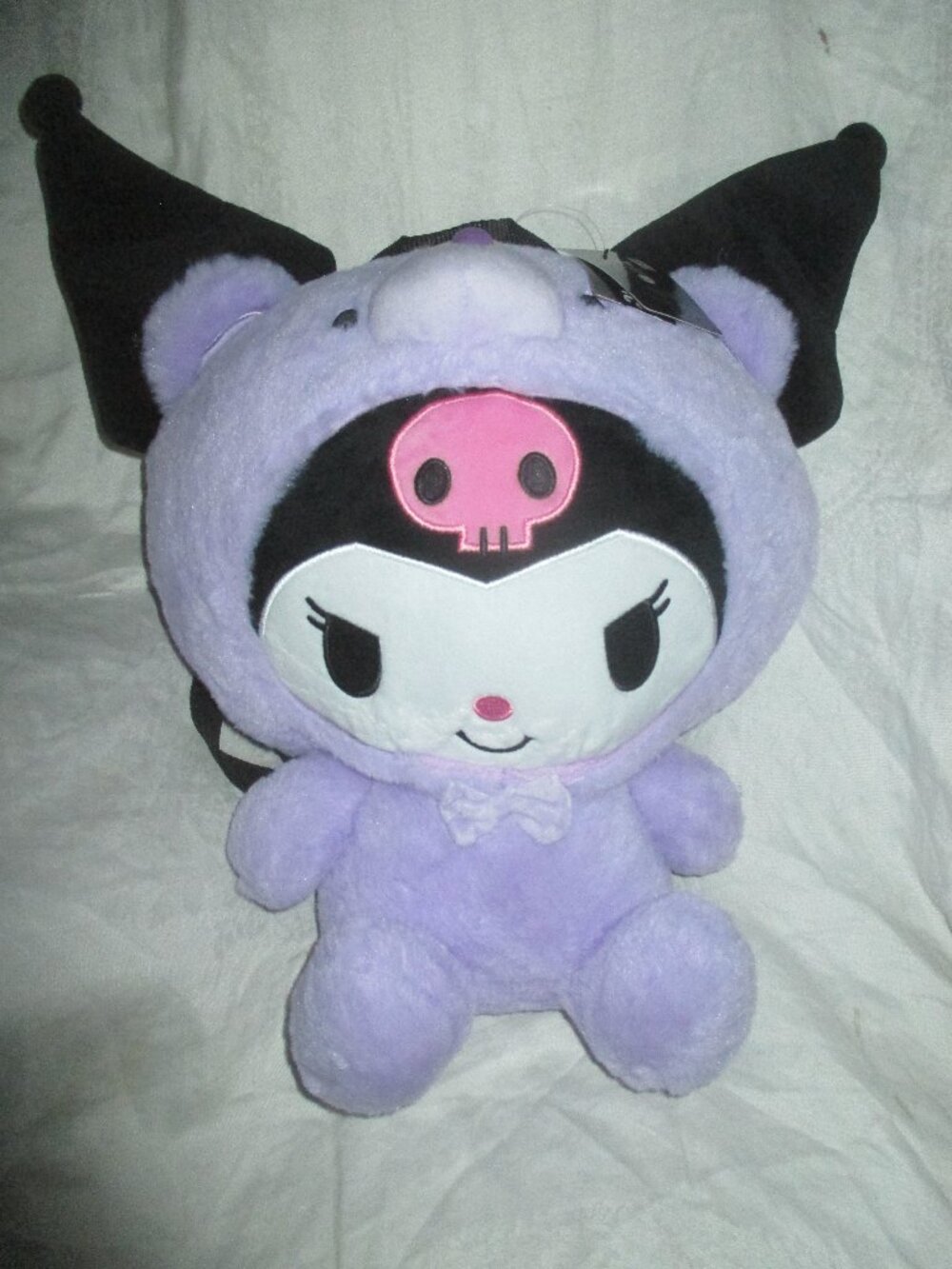 Kuromi Sanrio Large Plush Purple Bear Backpack Bag 19” Hello Kitty Brand New